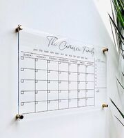 Personalized Acrylic Calendar 18x24 inch acrylic wall calendar for monthly and weekly planner