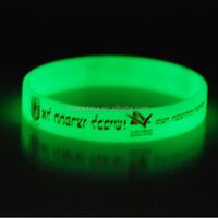Illuminated Custom Silicone Wristband, Order a Personalized Silicone Bracelet With Your Logo
