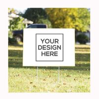 Minimum order decorative corrugated UV printed plastic H pile blank lawn coroplast yard sign custom yard sign