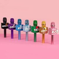 BTS Wireless Karaoke Microphone and Speaker 2 Channel Dual Speaker Adjustable Microphone Bangtan Tiny Tan
