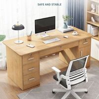 Home office custom cheap modern wooden work computer desk or desk with drawers and doors