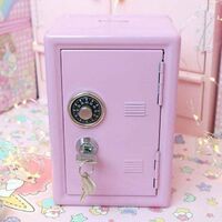 Mini Safe Pink Decorative Savings Box Piggy Bank Metal Iron Mini Dormitory Money Box