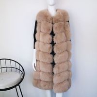 hot sale long vest jurchen fox fur vest