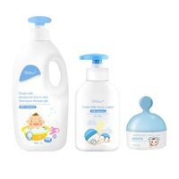Safe Gentle Milk Baby Skincare Kids Creamy Body Wash Shampoo 2 in 1 Body Lotion Baby Bath Kit