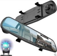 Wholesale Car Black Box Full HD 1080P Dual Lens Dash Cam 4.3 Inch Rear View Mirror Car DVR Camera Night Vision