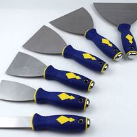 Charcoal Spatula Online Store Angle Sash Purdy Style with Blue and Yellow Rubber Handle