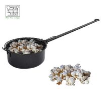 Cooking Pot Popcorn Pot Best Selling Carbon Steel with Grille Black Support Esschert Design Home Outdoor BBQ Camping