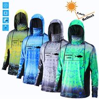 Customized UV protection sunscreen sublimation long-sleeved fish shirt hoodie fishing suit quick-drying fishing suit