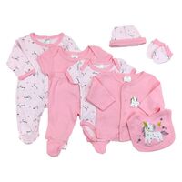 Summer 8 Piece Baby Clothes Set 0-6M Custom Baby One Piece Baby Thickening Pajama Set Baby Clothes Set Gift