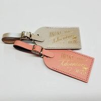 Bulk Custom Blank Champagne and More Start Your Adventure Bridesmaid Personalized Leather Wedding Travel Luggage Tag