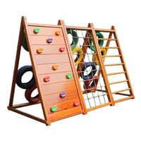 Physical fitness climber children's wooden outdoor climbing equipment trumpet training hall