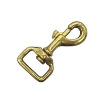 Solid Brass Twist Eye Bolt Square Ring Carabiner Clip for Dog Leash