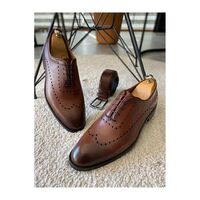 High Quality Oxford Design Leather Casual Shoes Clothing and Shoes Sardinelli Camel Brown Men's Dress Shoes