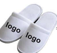 OEM custom logo personality wholesale luxury cheap white washable hotel room spa guest disposable cotton towel slippers
