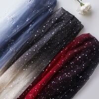 Accept custom design 100% nylon foil rainbow ombre print design polka dot tulle star mesh kids clothing fabric