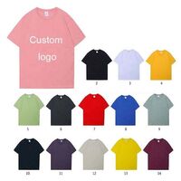 Promotional T-shirt wholesale custom, 240g drop shoulder heavy cotton round neck high quality T-shirt can be printed embroidery /
