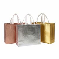 Customized Large Eco-Friendly Shopping Bag Laminated Metal Non Woven Bag With Logo Eco-Friendly