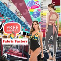 Fabric Designer Sports Swimwear Yoga Fabric Fitness Workout 4 Way Print Stretchy 80% Nylon 20% Stretch Fabric