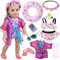 New Hot Sale 18 Inch Doll Swimwear Accessories Set Doll Summer Dress
