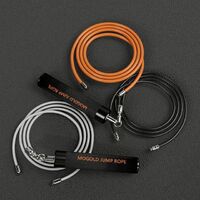 Rogu Fitness Steel Cable Heavy Duty Custom Skip Ultra Plastic Bearing High Gym Weighted Pvc Speed Aluminum Jump Rope