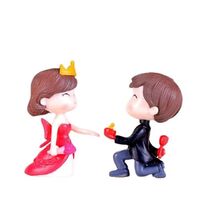 Hot Sale 2 Piece Mini Christmas Couple Figure Doll DIY Garden Bonsai Decoration Ornament Kids Toys Miniature Figure Figure Statue Resin Craft