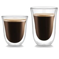 Premium Clear 350ml Reusable Coffee Mug Glass Borosilicate Double Glass Drinking Cup