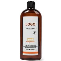Wholesale Private Label Lemon Shower Gel Professional Bath Amenities Deep Cleansing Skin Whitening Men's Body Wash OEM