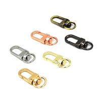 6 Available Colors 34mm Small Dog Leash Collar Key Ring Swivel Snap Hook