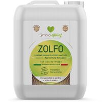 40% Sulfur SYMBIOETHICAL ZOLFO 20 Lt Organic Fertilizer Made in Italy for Organic Farming