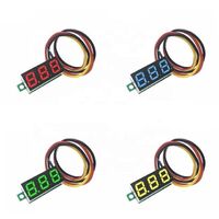 0.28 inch DC LED digital voltmeter 0-100V voltmeter car mobile power supply voltage tester detector 12V red green blue yellow