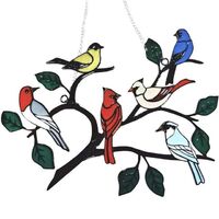 Bird Series Jewelry Acrylic Pendant Home Decoration Multicolor Glass Bird Plexiglass Sunglasses Window Panel Pendant
