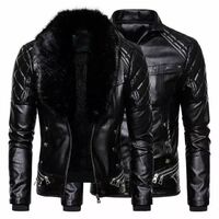 New Men's Fashion Design Fur Leather Jackets Men's Leather Jackets 2021 Men's Leather Jackets