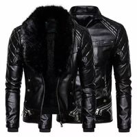 New Men's Fashion Design Fur Leather Jackets Men's Leather Jackets 2021 Men's Leather Jackets
