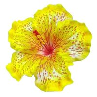 Best seller high quality boutique handmade faux hibiscus foam flower with special unique tattoo pattern print