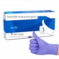 Amazon hot sale powder free latex gloves guantes desechables de nitrilo xs uso medico disposable latex nitrile gloves wholesale