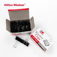 Binder Black Paper Clips Metal Office Clips Various Sizes 15 19 25 32 41 51mm Office Smart Color Box EN71/ASTM CN;ZHE