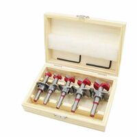 5 Piece Set Adjustable Depth 15mm-35mm Drill Bit Professional Cabinet Door Hinge Hole Saw Straight Wooden Box