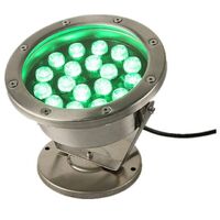 Now LED high-power high-power low-voltage 12V 24V stainless steel RGB red, green, blue and white underwater led fountain light 18W