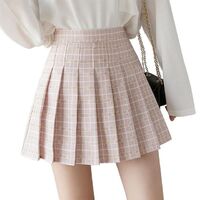 High waist women's summer sweet mini skirt Korean version plaid skirt shorts plus size school dance skirt 815-072