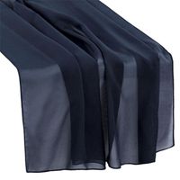 Navy Blue Chiffon Tablecloth 29x120 Inch Romantic Wedding Tablecloth Sheer Bridal Party Decor Multicolor