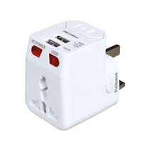 Amazon Hot Sale 5V 2.1A US Universal Travel Adapter with AU, UK, US, EU Plugs for 150+ Countries