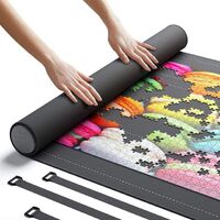 Roll Up Jigsaw Puzzle Mat with Non-Slip Rubber Base