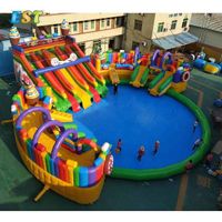 Large swimming pool inflatable pool inflatable swimming with inflatable slide