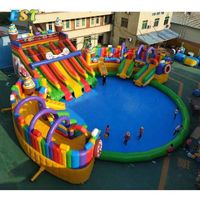 Large swimming pool inflatable pool inflatable swimming with inflatable slide