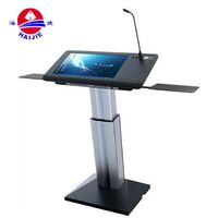 Haijie brand YJ-21P metal modern screen aluminum digital podium / podium