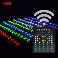 SUNJET new function event decoration equipment RGB led light flash remote control 33 key concert dmx led bracelet