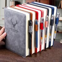 Custom Planner Organizer Notebook Daily Weekly Planner Monthly School Office Hardcover A5 PU Leather Notebook With Pen