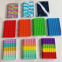 Pop It's Notebook Free Sample, A5 A6 Customizable Notebook A5 Mini Pop It's Spiral Notepad Notebook Grid Libre for Notes