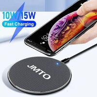 JMTO Fast Fast Qi Charger Pad 10W 15W Fast Wireless Charging for iphone Wireless Charging