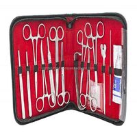 22 Piece Advanced Anatomy and Biology Medical Student Dissection Kit with Scalpel Handle - 11 Blades - Case - Laboratory Veterinary B